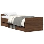 vidaXL Cadre de lit sans matelas chêne marron 90x200 cm