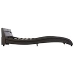 vidaXL Cadre de lit avec LED Gris Similicuir 180 x 200 cm