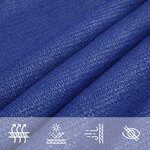vidaXL Voile d'ombrage 160 g/m² Bleu 4x4x4 m PEHD