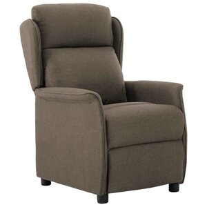 vidaXL Fauteuil inclinable Taupe 67.5 x 93.5 x 101.5 cm tissu