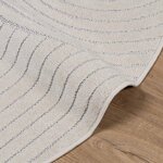 vidaXL Tapis de surface Rond HUARTE Crème Ø 160 CM Polyester
