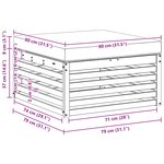 vidaXL Pouf d'Extérieur Bois d'Acacia Massif Naturel