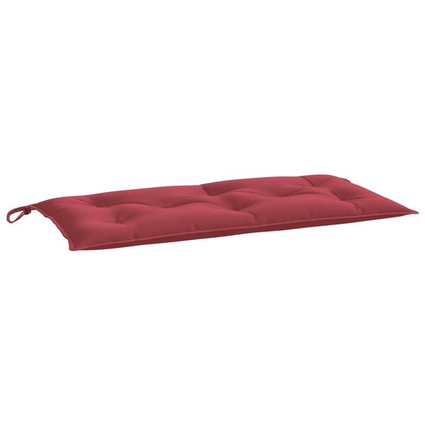 vidaXL Coussin de banc de jardin rouge bordeaux 110x50x7 cm