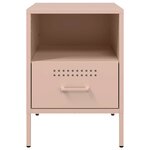 vidaXL Table de chevet rose 36x39x50 5 cm acier