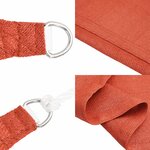 vidaXL Voile d'ombrage 160 g/m² triangulaire terre cuite 6x6x6 m PEHD