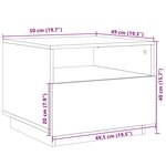 vidaXL Table basse avec lumières LED vieux bois 50x49x40 cm