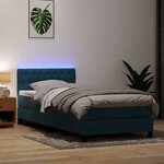 vidaXL Sommier à lattes de lit et matelas bleu foncé 80x220 cm velours