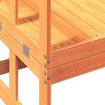 vidaXL Canapé de jardin extensible cire marron bois massif de pin