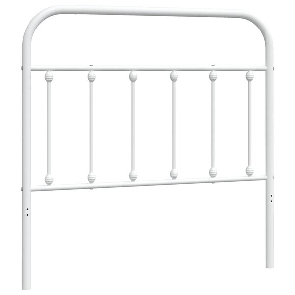vidaXL Tête de lit métal blanc 100 cm