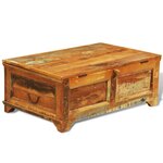 Vidaxl table basse avec espace de rangement vintage bois recyclé
