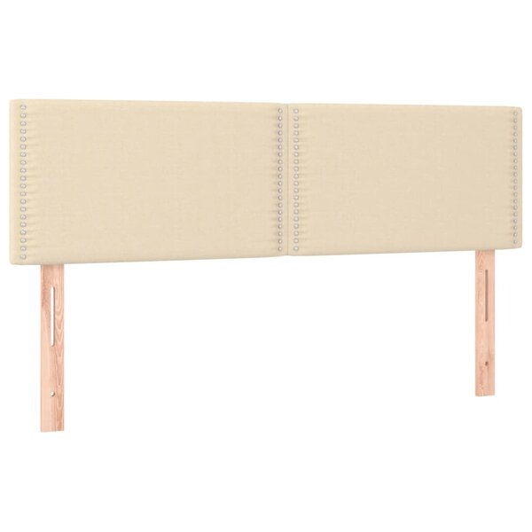 vidaXL Têtes de lit 2 Pièces Crème 72x5x78/88 cm Tissu