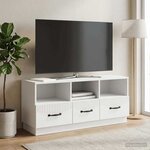vidaXL Meuble TV Blanc 102 x 34 5 x 47 cm Bois d'ingénierie