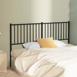 vidaXL Tête de lit métal noir 160 cm
