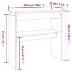 vidaXL Table console Chêne fumé 102x30x80 cm Bois d'ingénierie