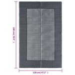 vidaXL Tapis d'extérieur Gris 120x180 cm PP