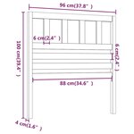 vidaXL Tête de lit Marron miel 96x4x100 cm Bois massif de pin