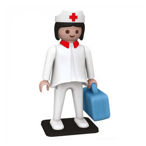 Figurine Infirmière en Résine - Collection Vintage Playmobil