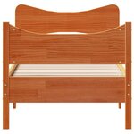 vidaXL Cadre de lit sans matelas cire marron 100x200cm bois pin massif