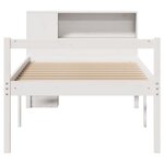 vidaXL Lit bibliothèque sans matelas blanc 75x190cm bois de pin massif