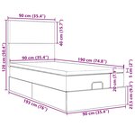 vidaXL Cadre de lit ottoman avec matelas noir 90x190 cm tissu