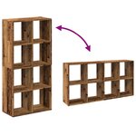 vidaXL Étagère séparatrice de pièce vieux bois 69 5x29x137 5 cm