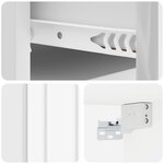 vidaXL Cabinet de chevet mural Blanc brillant 49 x 34 5 x 24 cm