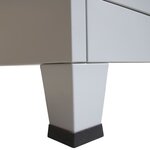 vidaXL Armoire de bureau avec 2 portes Acier 90 x 40 x 180 cm Gris