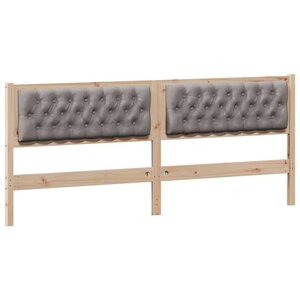 vidaXL Tête de lit Autre Marron et taupe 200 cm Bois massif en pin