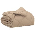 vidaXL Duvet complet toute l'année Taupe 200 x 135 cm Microfibre