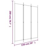 vidaXL Cloison de séparation 3 panneaux Anthracite 150x200 cm Tissu