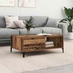 vidaXL Table basse Bois ancien 90 x 60 x 35 cm Bois d'ingénierie