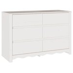 vidaXL Commode Drammen Blanc 111 x 43 x 73 5 cm Bois de pin massif