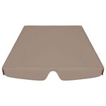 vidaXL Toit de rechange de balançoire taupe 188/168x145/110 cm