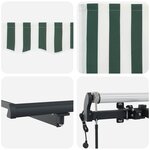 vidaXL Auvent Rétractable Vert et blanc 400 × 350 cm
