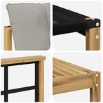 vidaXL Ensemble de canapés d'extérieur 9 Pièces Blanc et gris clair