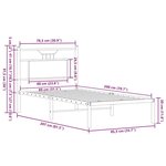 vidaXL Cadre de lit sans matelas chêne marron 80x200cm bois ingénierie