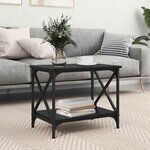 vidaXL Table d'appoint Chêne noir 55 x 38 x 45 cm Bois d'ingénierie