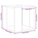vidaXL Table basse Chêne noir 32 x 32 x 30 cm Bois d'ingénierie