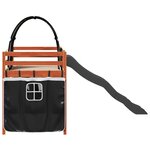 vidaXL Lit mezzanine enfants et tunnel blanc/noir 90x190 cm pin massif