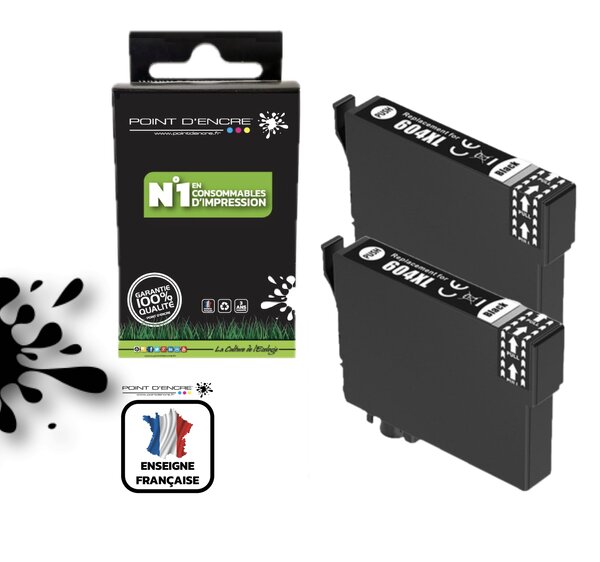 604XL - Ananas - 2 X NOIR - Grande capacité