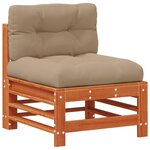 vidaXL Ensemble de salon de jardin 6 Pièces Brun cire Bois de pin massif