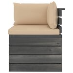 Vidaxl salon palette de jardin 9 pièces avec coussins bois de pin massif