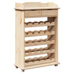 Porte-bouteilles vidaXL 90x60x30 cm en bois massif de pin