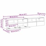 vidaXL Meubles TV muraux 2 Pièces Chêne noir 80 x 30 x 30 cm