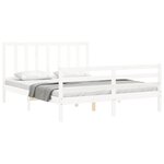 vidaXL Cadre de lit sans matelas blanc 160x200 cm bois de pin massif