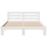 vidaXL Cadre de lit sans matelas blanc 140x200 cm bois de pin massif