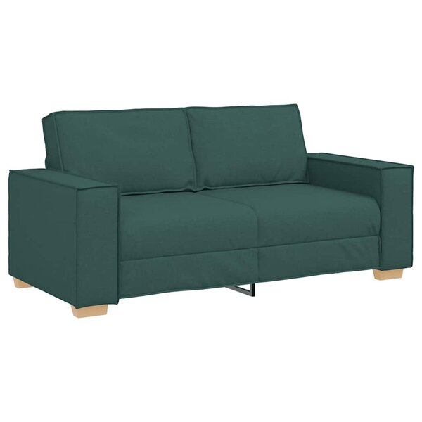 vidaXL Canapé 2 places Vert foncé 180x78x84 cm Tissu