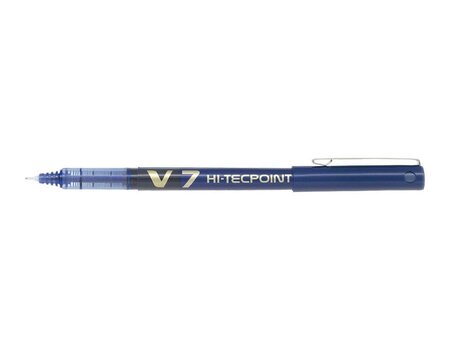 Stylo roller Hi-Tecpoint V7 Encre liquide Pte moyenne Bleu PILOT