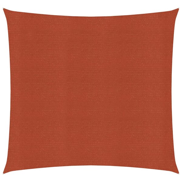 vidaXL Voile d'ombrage 160 g/m² Terre cuite 7x7 m PEHD