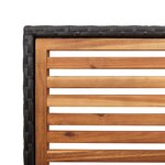 vidaXL Chaises de jardin empilables - pack de 2  en poly rotin noir.